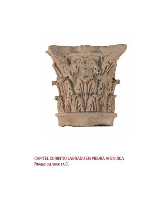 Capitel Corintio Labrado en Piedra Arenisca - Finales del siglo I a.C.