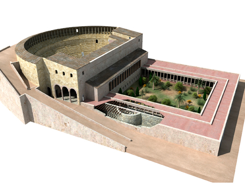 Imagen virtual del teatro romano de Cartagena